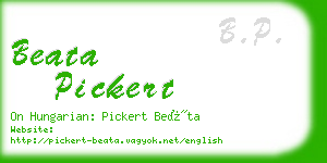 beata pickert business card